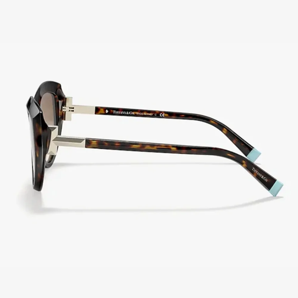 Tiffany & Company TF4170 Logo T Cat Eye Sunglasses in Havanah Brown.  MA#621 - Picture 4 of 17